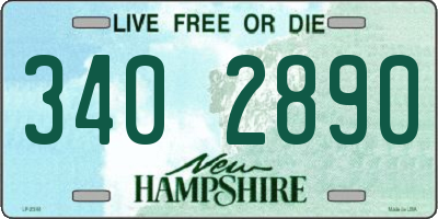 NH license plate 3402890