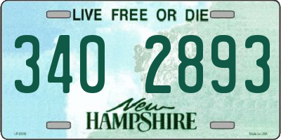 NH license plate 3402893