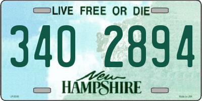 NH license plate 3402894