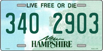 NH license plate 3402903