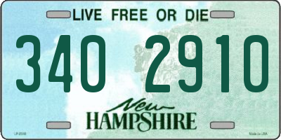 NH license plate 3402910