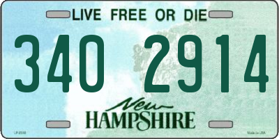 NH license plate 3402914