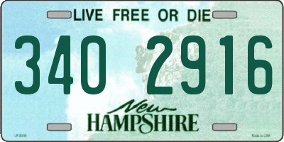 NH license plate 3402916