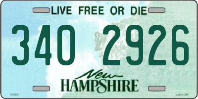 NH license plate 3402926