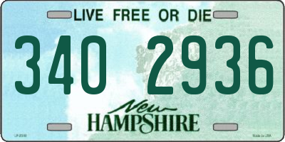 NH license plate 3402936