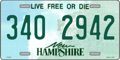 NH license plate 3402942