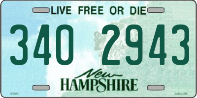 NH license plate 3402943