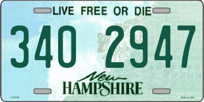 NH license plate 3402947