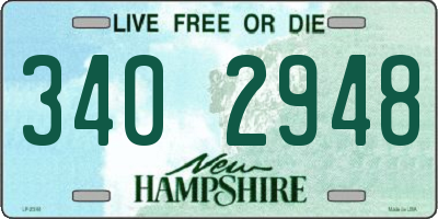 NH license plate 3402948