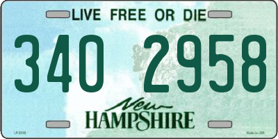 NH license plate 3402958