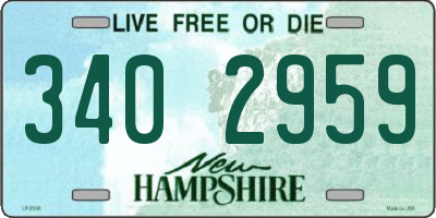 NH license plate 3402959