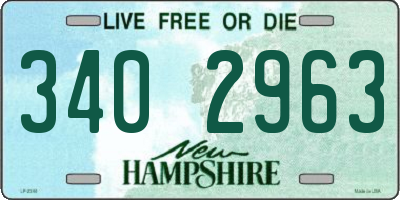 NH license plate 3402963
