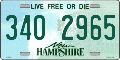 NH license plate 3402965