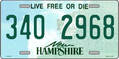 NH license plate 3402968