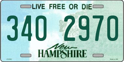 NH license plate 3402970