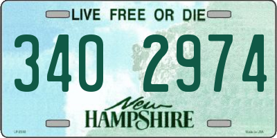 NH license plate 3402974