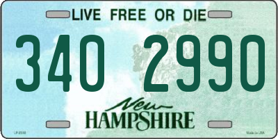 NH license plate 3402990