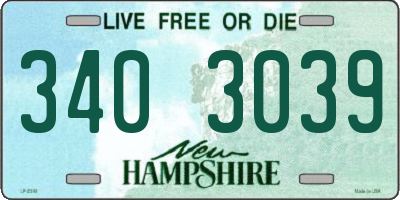 NH license plate 3403039