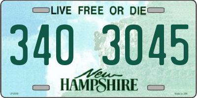 NH license plate 3403045