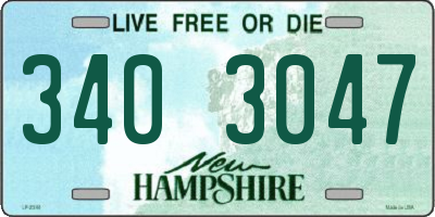 NH license plate 3403047