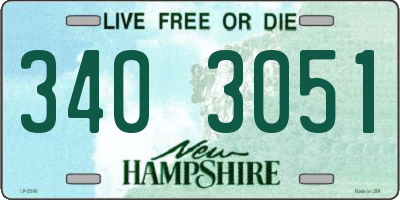NH license plate 3403051