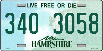 NH license plate 3403058