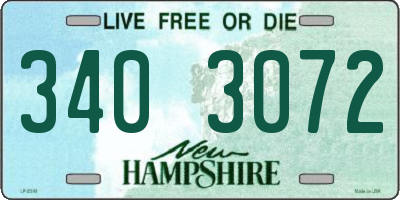 NH license plate 3403072
