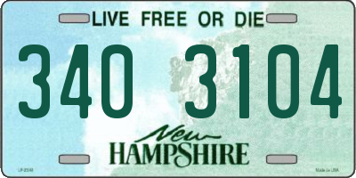 NH license plate 3403104