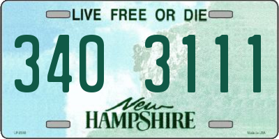 NH license plate 3403111