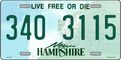 NH license plate 3403115