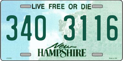 NH license plate 3403116