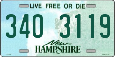NH license plate 3403119