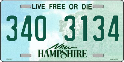 NH license plate 3403134