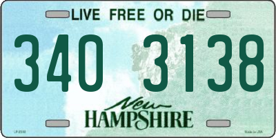 NH license plate 3403138