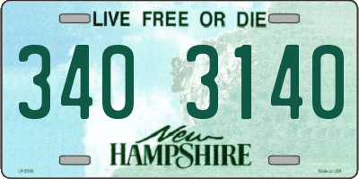 NH license plate 3403140