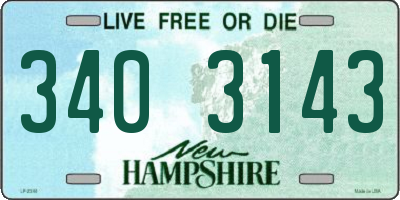 NH license plate 3403143