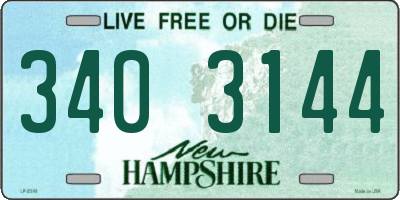 NH license plate 3403144