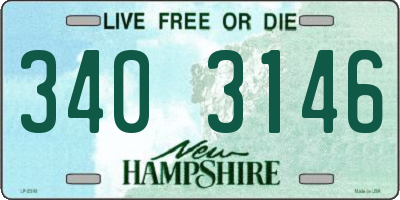 NH license plate 3403146