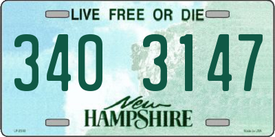 NH license plate 3403147
