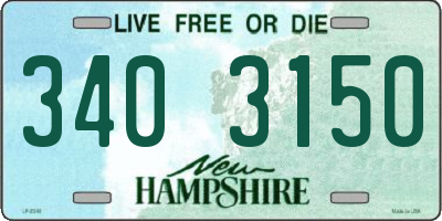 NH license plate 3403150