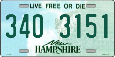 NH license plate 3403151