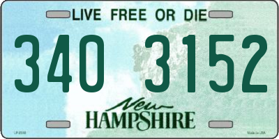 NH license plate 3403152