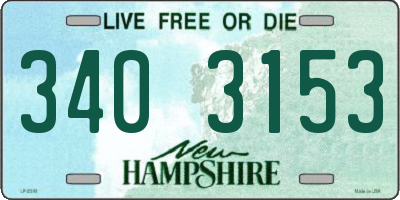NH license plate 3403153