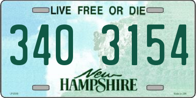 NH license plate 3403154