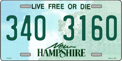 NH license plate 3403160