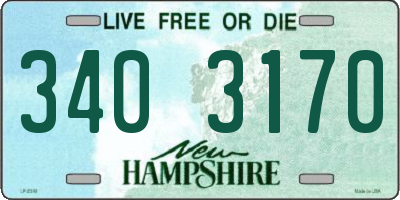 NH license plate 3403170