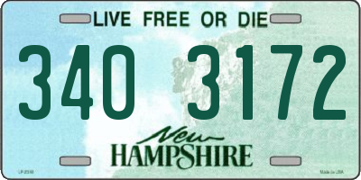 NH license plate 3403172