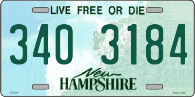 NH license plate 3403184