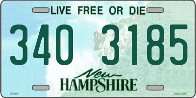 NH license plate 3403185