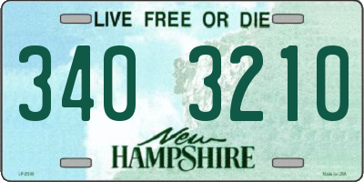 NH license plate 3403210